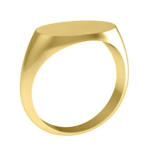 Elongated Oval Signet Ring - 16mm Wide