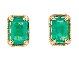 Emerald Stud Earrings