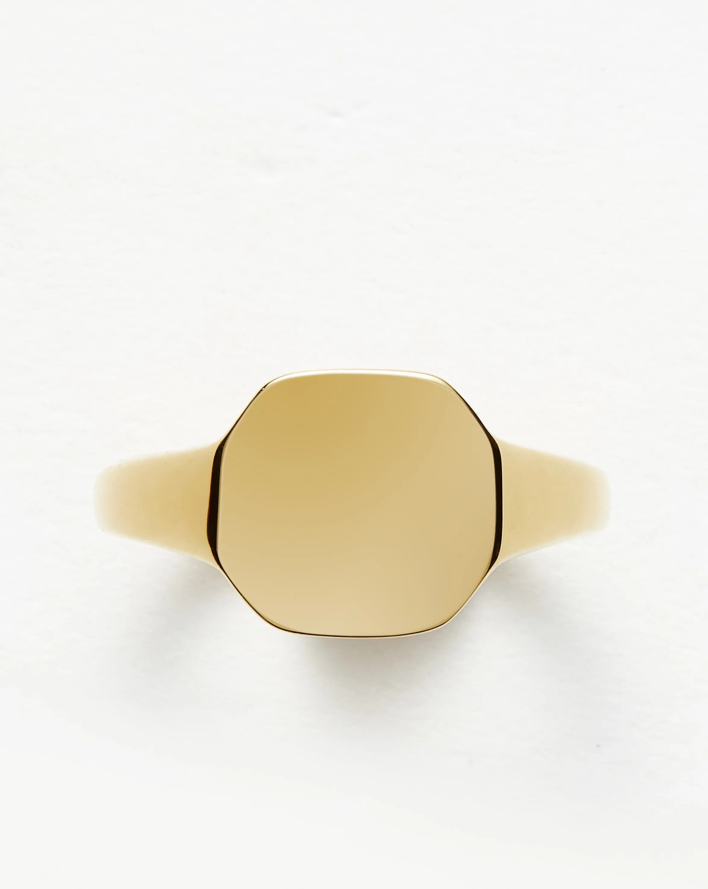 Engravable Octa Signet Ring | 18ct Gold Vermeil