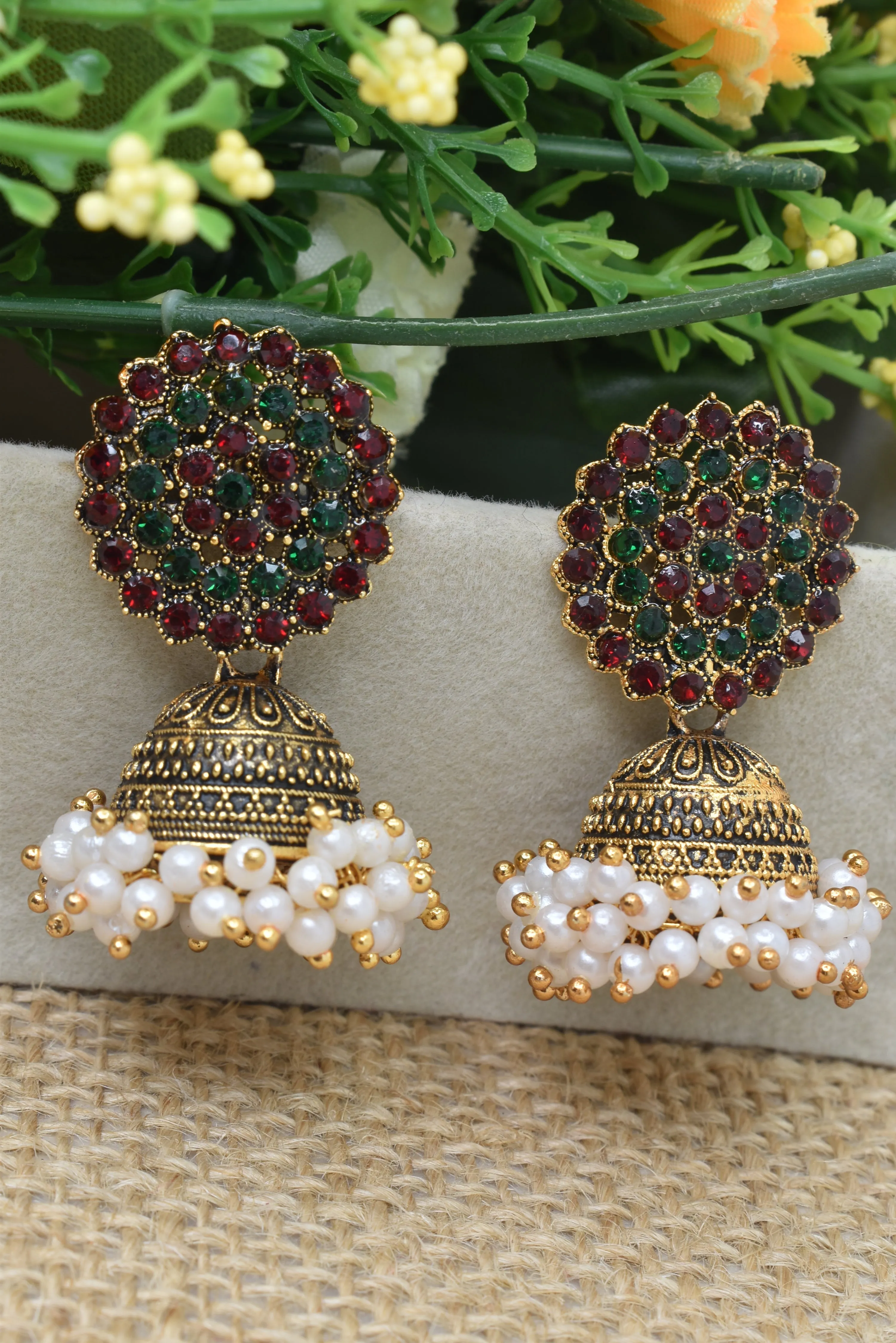 Festive Multicolored Jhumki Zumkas: Women's Party Earrings