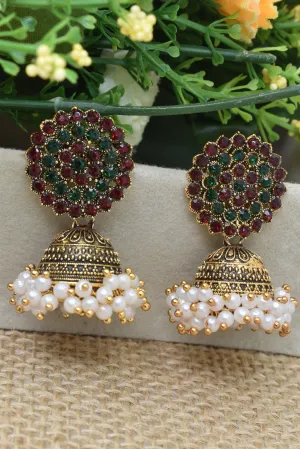 Festive Multicolored Jhumki Zumkas: Women's Party Earrings