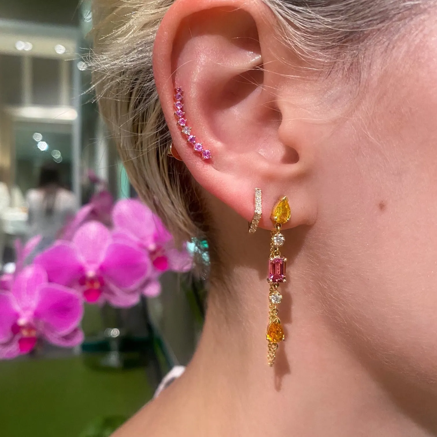 Gemstone 18K Classic Climbers