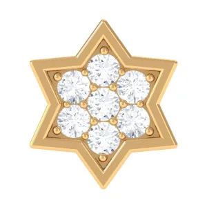 Genuine Diamond Star Earring for Helix Piercing
