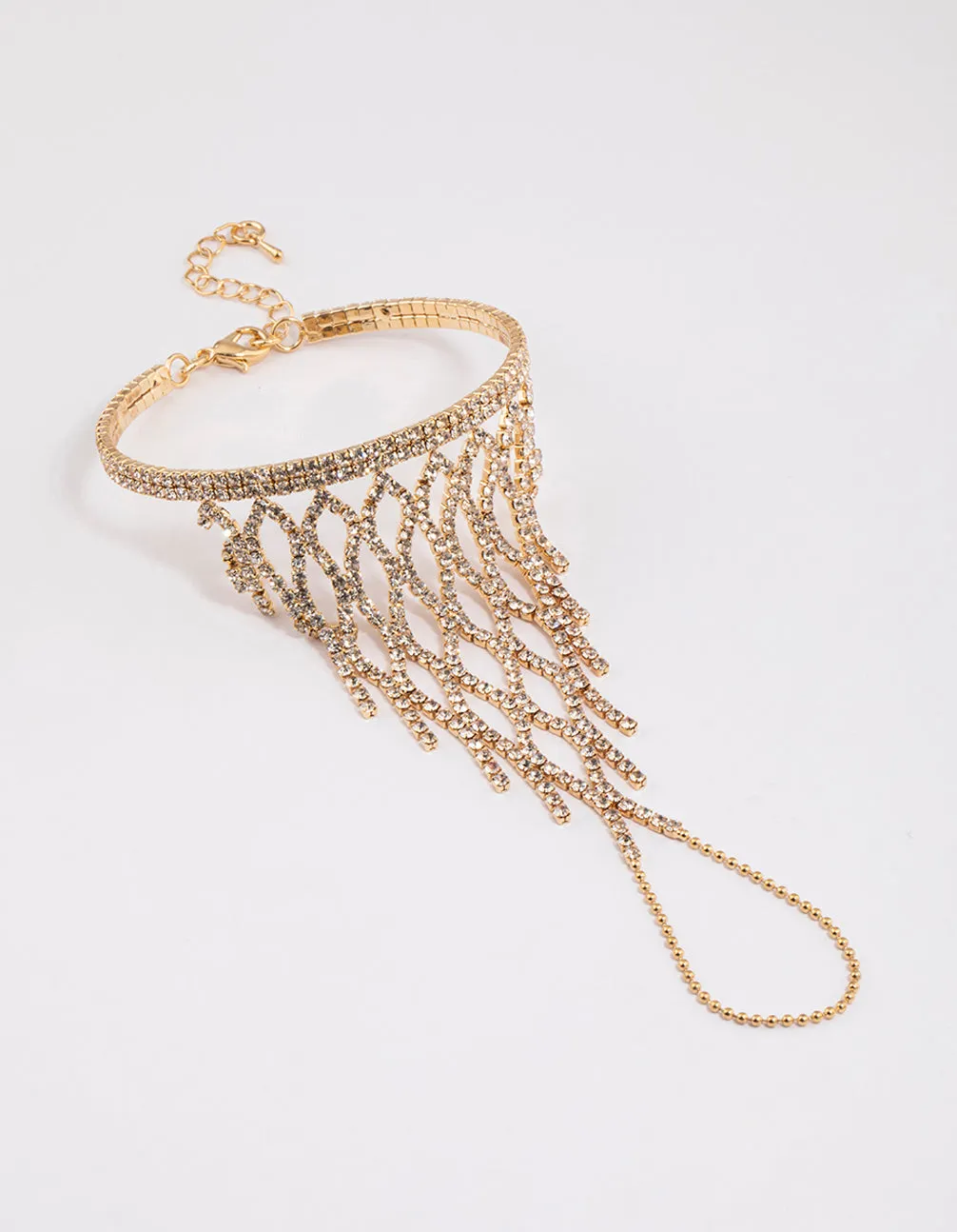 Gold Lattice Cupchain Hand Chain
