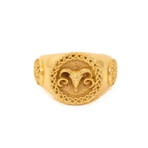 Gold "Celtic Aries" Ring