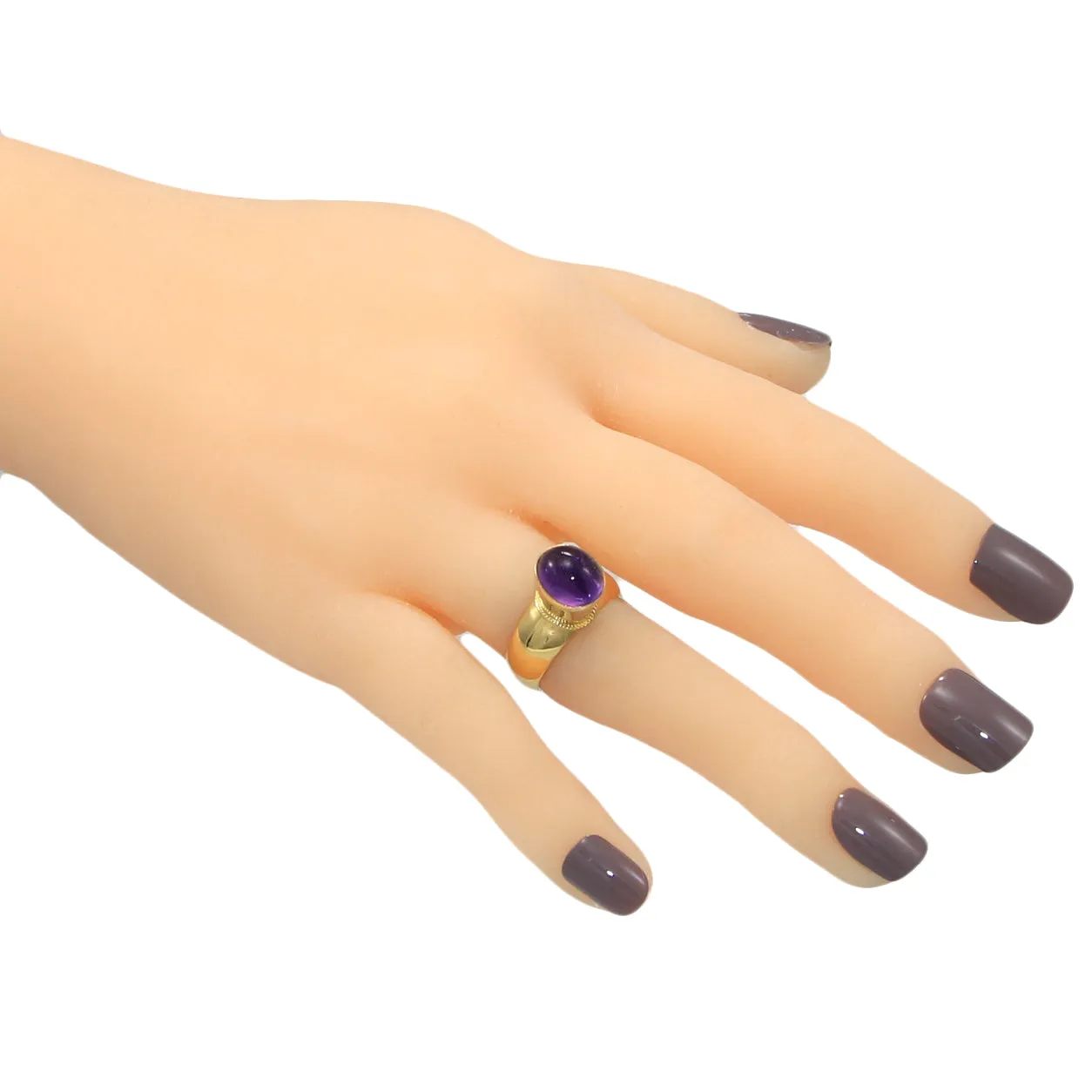 Gurhan  Natural Amethyst Ring 22k Yellow Gold Vintage Cocktail 1.86ctw