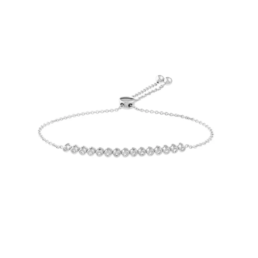 Half Bezel Tennis Bracelet