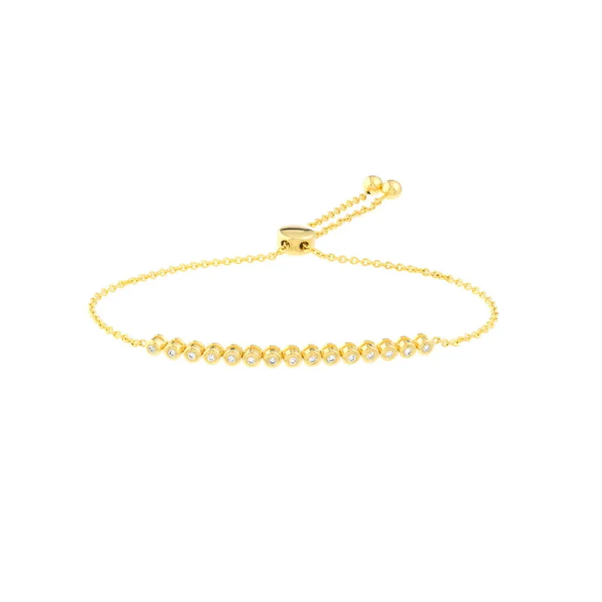 Half Bezel Tennis Bracelet