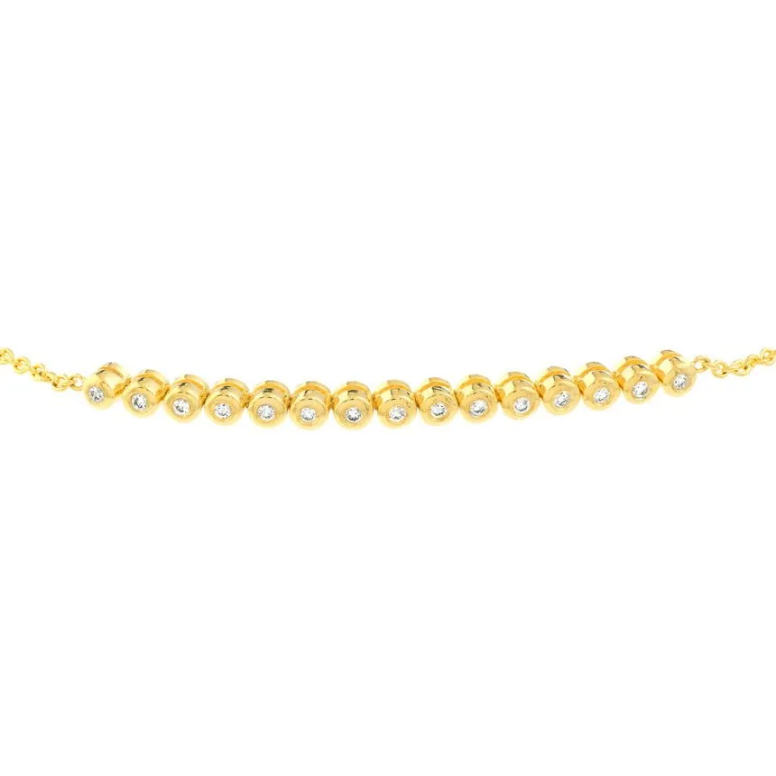 Half Bezel Tennis Bracelet