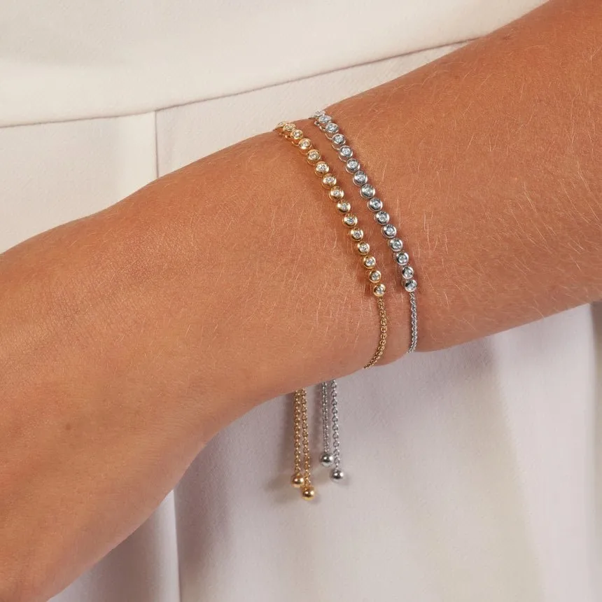 Half Bezel Tennis Bracelet