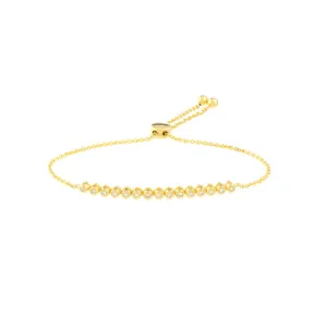Half Bezel Tennis Bracelet