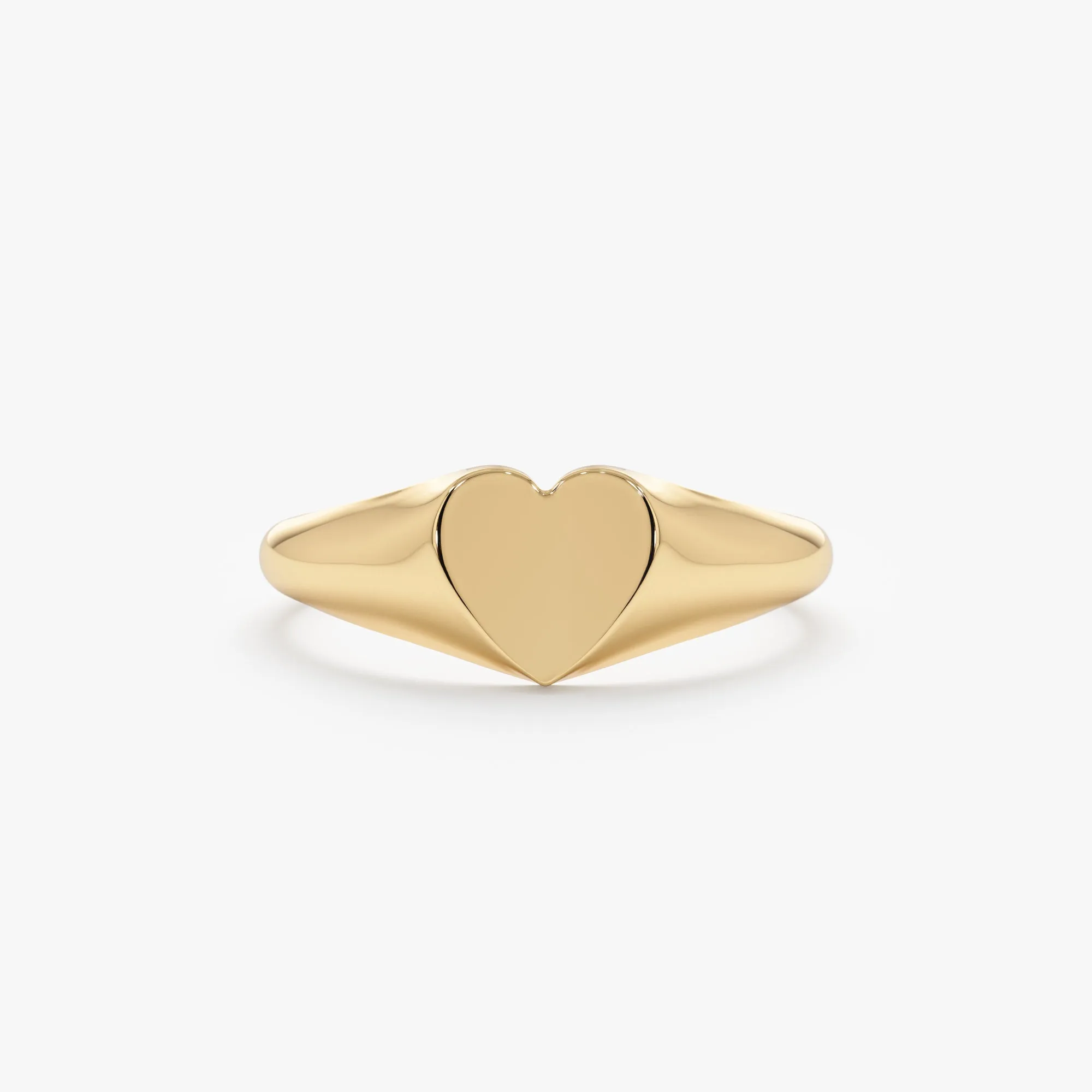 Heart Signet Ring In Solid Gold, Kate