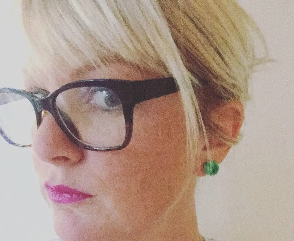 Hot Pink Marbled Ball Stud Earrings