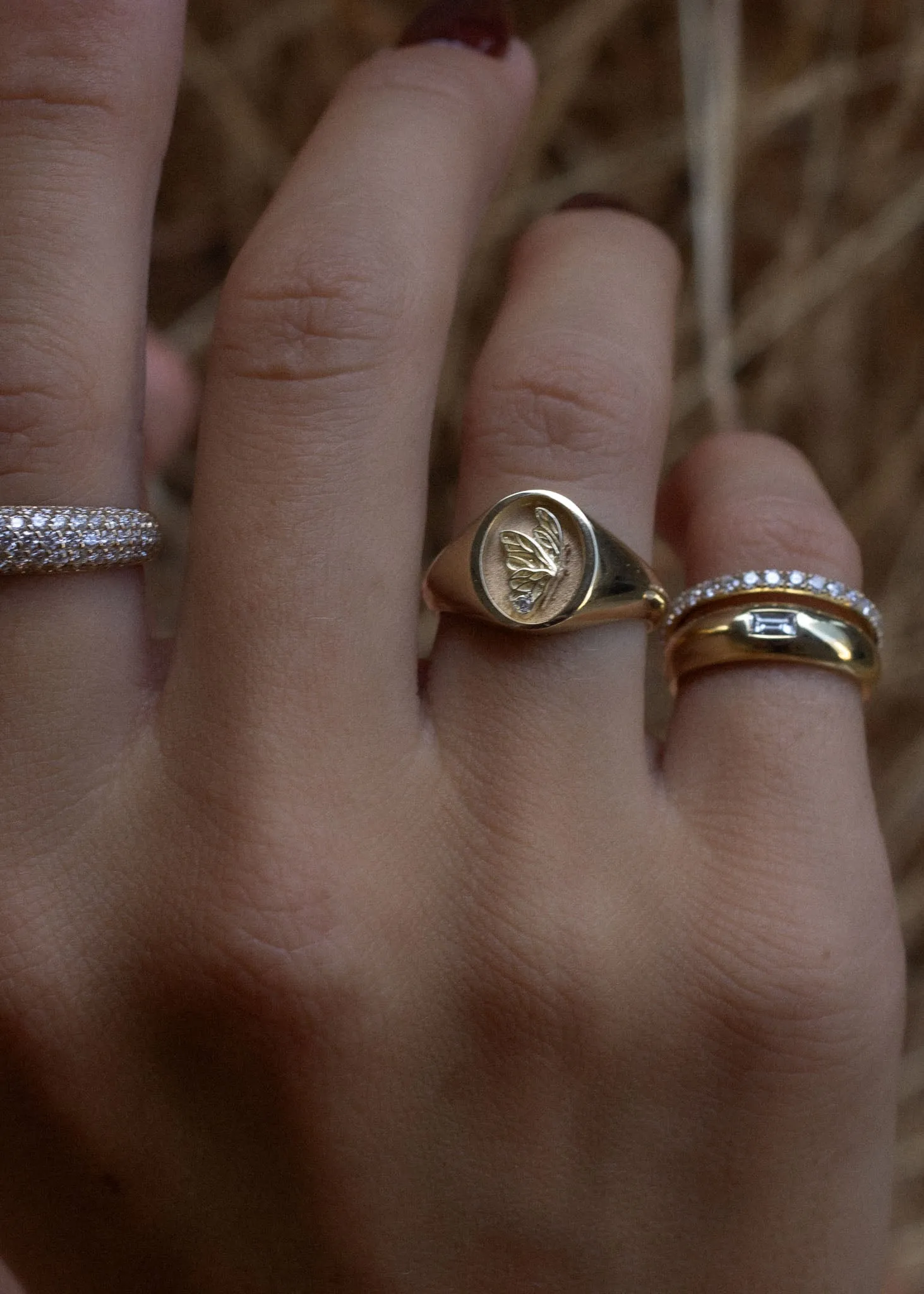 Juliette Butterfly Signet Ring