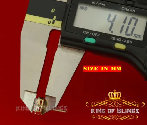 King of Bling's 0.98ct Cubic Zirconia 925 Yellow Silver Women's & Men's Hip Hop Square Earrings