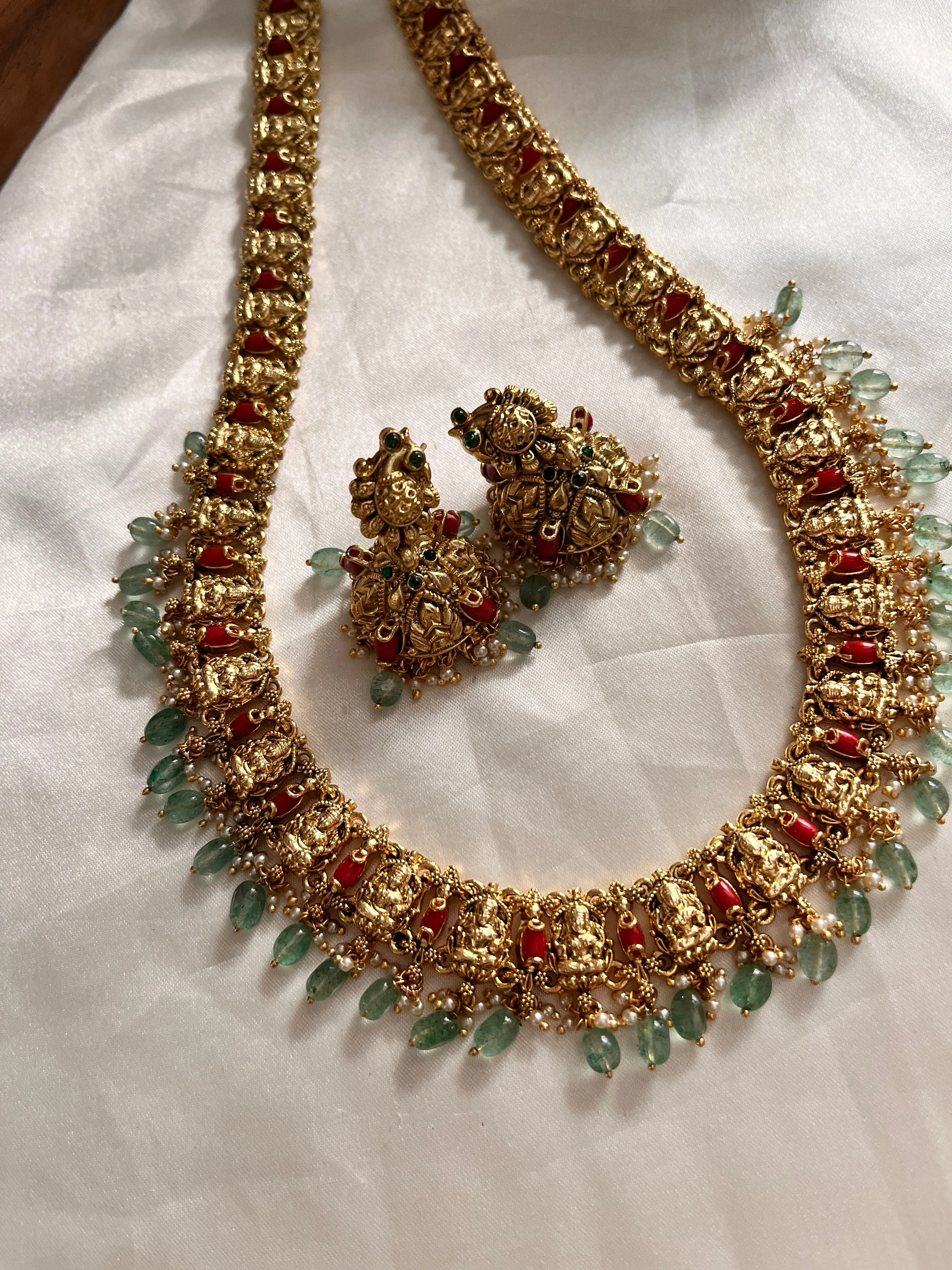 Lakshmi coral beads Haaram without pendant LH530
