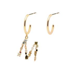 Letter M Earrings