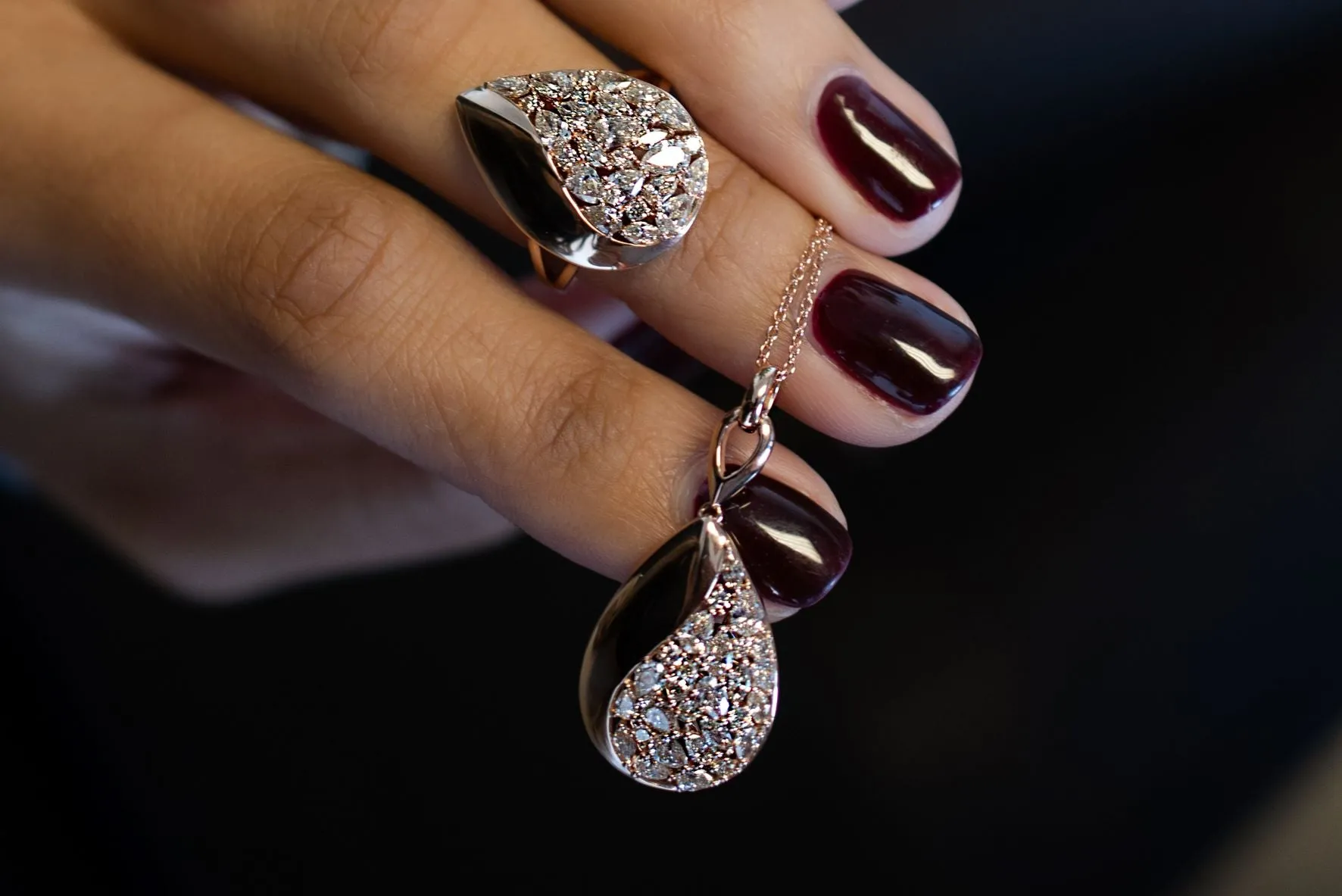 LeVian 1 1/4 ctw Diamond Ring Strawberry Gold