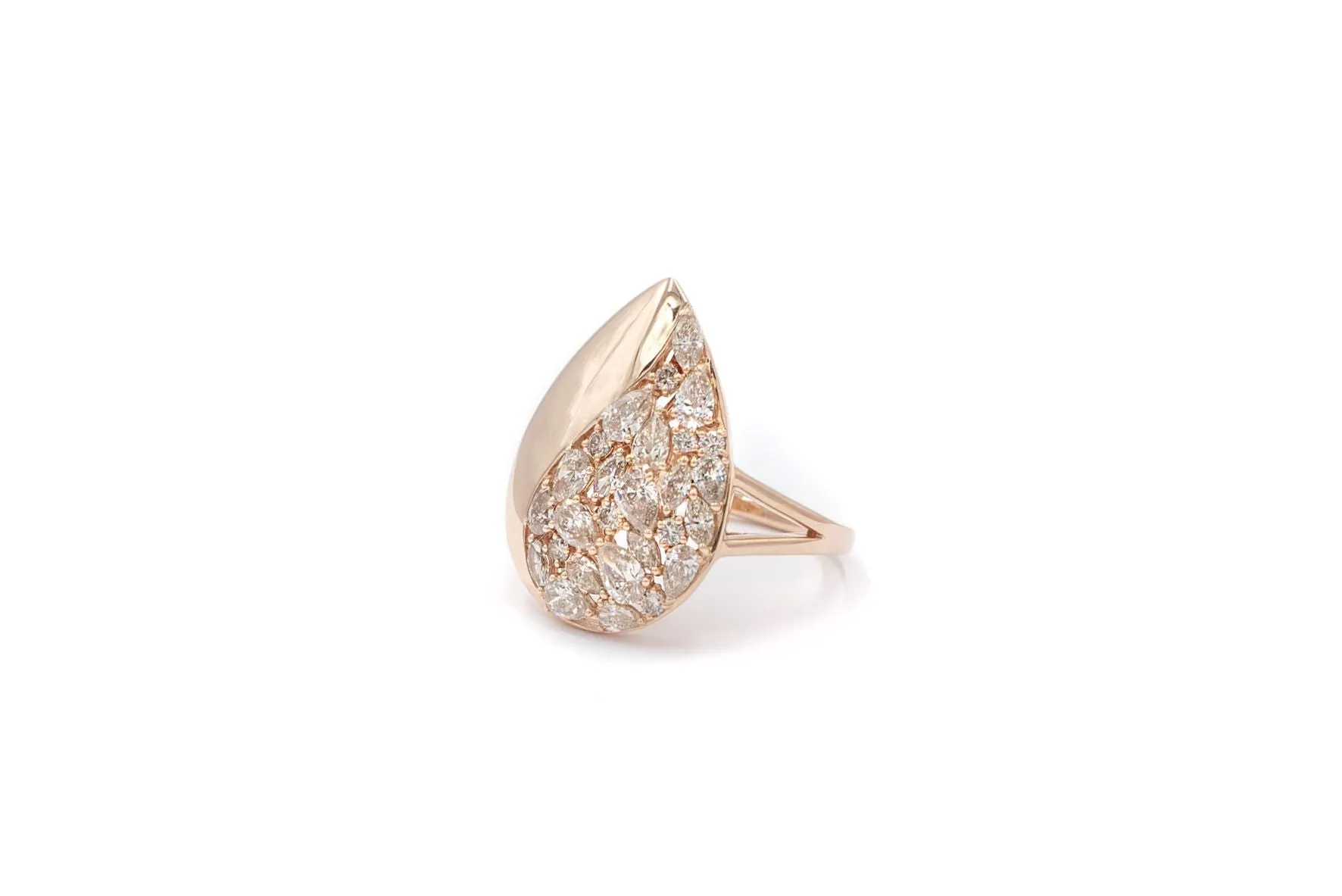 LeVian 1 1/4 ctw Diamond Ring Strawberry Gold