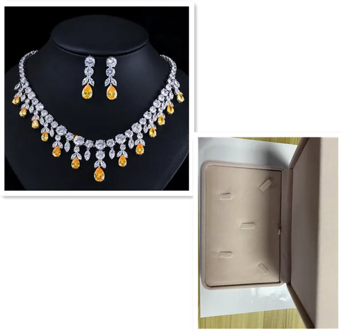 Luxury Water Drop Big Suit Super Flash Zircon Bridal Party Dress High-end Accessories