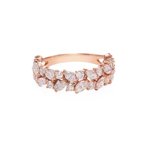Marquise Cut Diamond Half Eternity Ring in Rose Gold