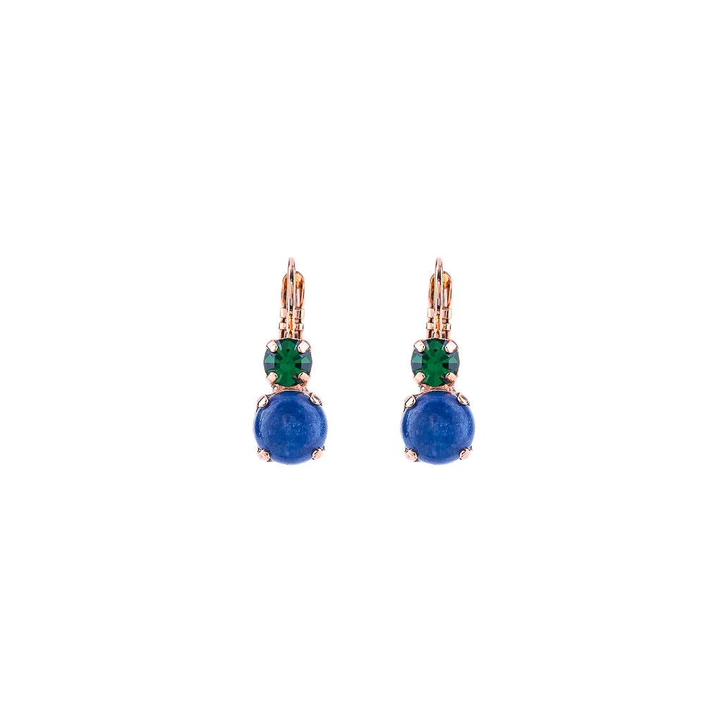 Medium Double Stone Leverback Earrings in "Chamomile" *Preorder*