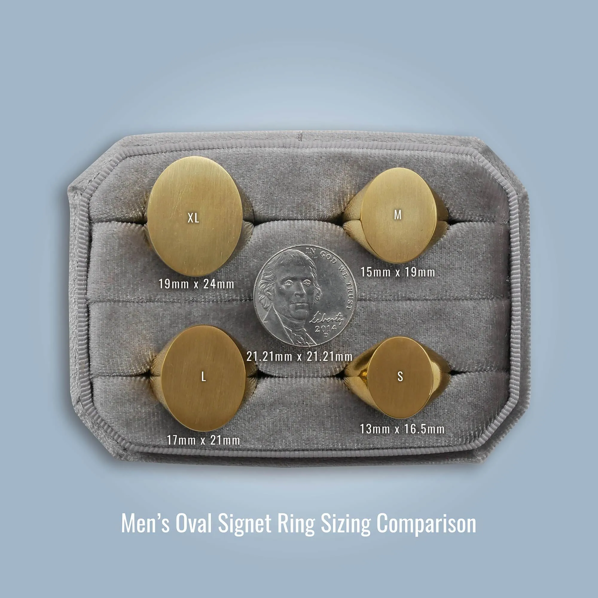 Men's Oval Signet Ring - Extra Large