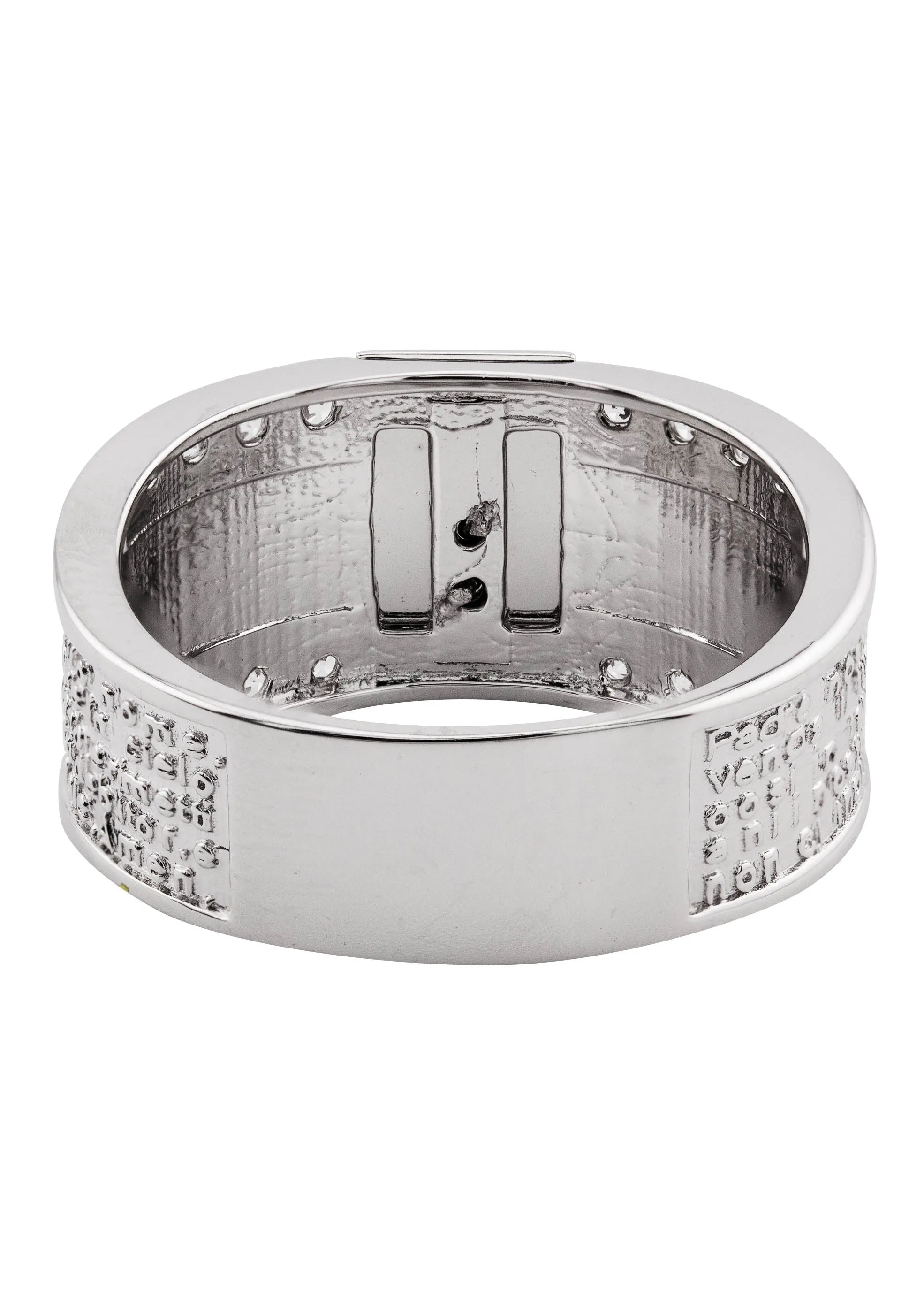 Mens Silver CZ Jesus Ring | Appx 6.7 Grams