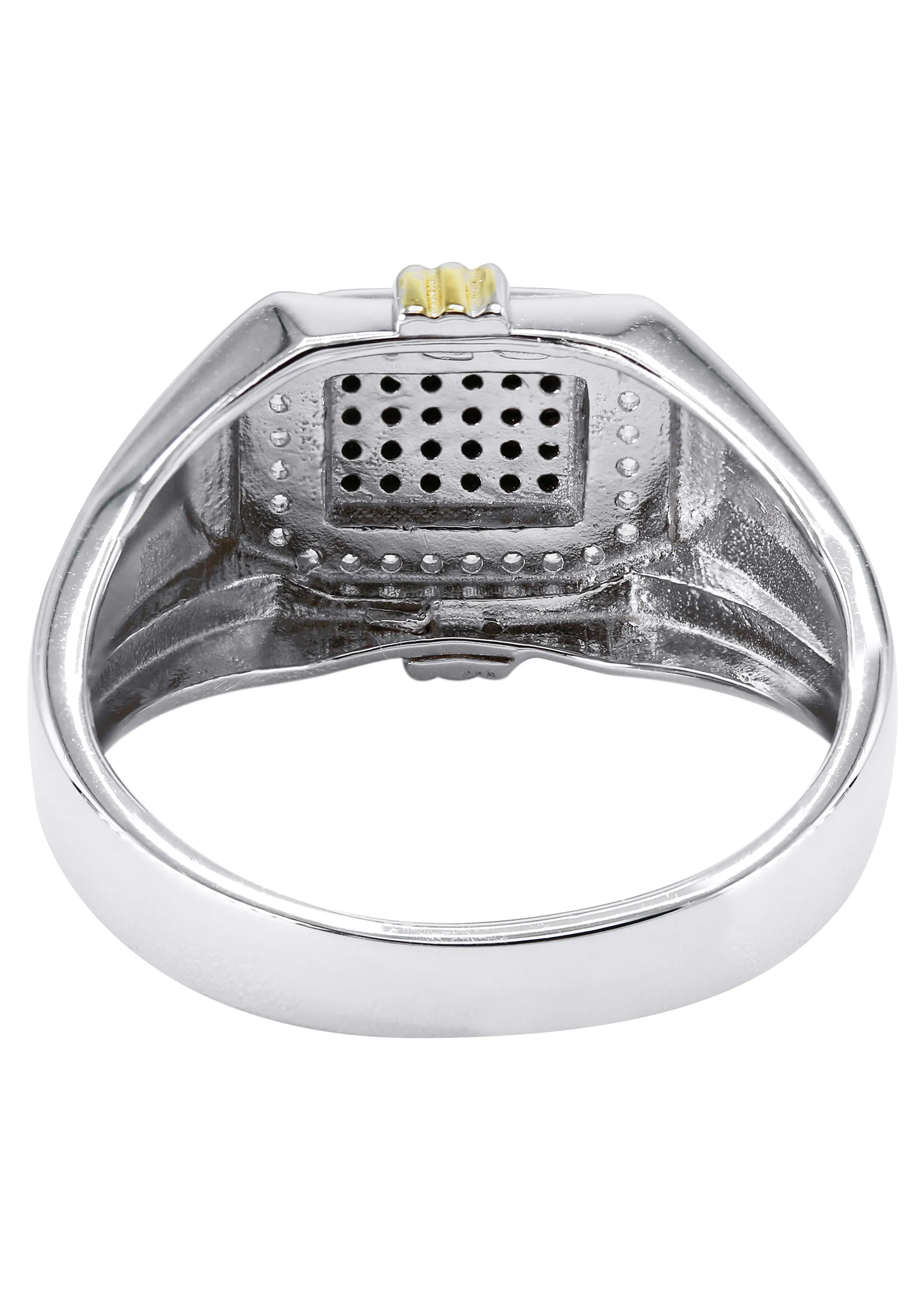 Mens Silver CZ Signet Ring | Appx 5.5 Grams