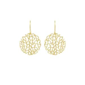 Mini Coral Disc Earrings