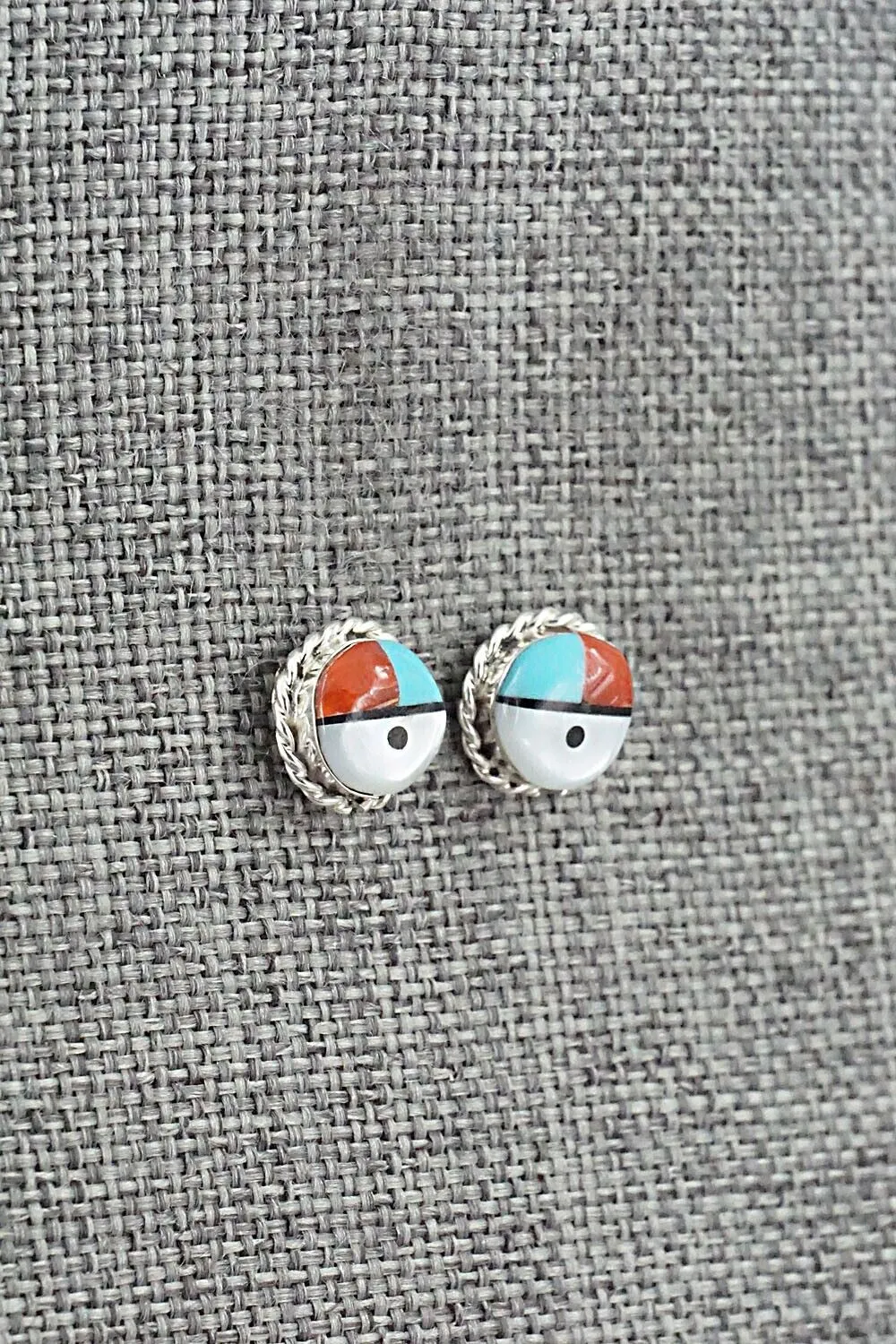Multi-Stone & Sterling Silver Earrings - Wayne Hooee Jr.