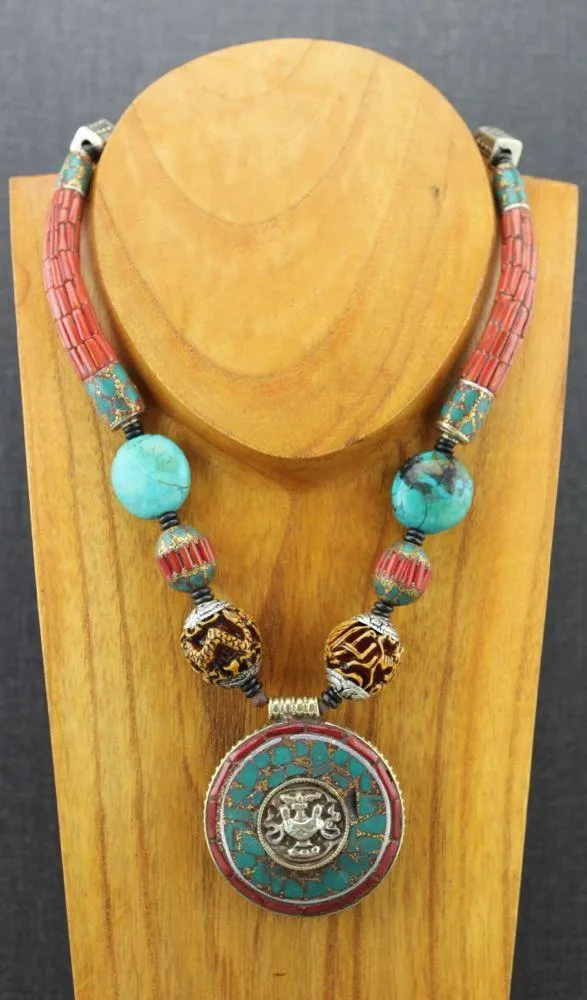 One of a Kind Vintage Tibetan Necklace