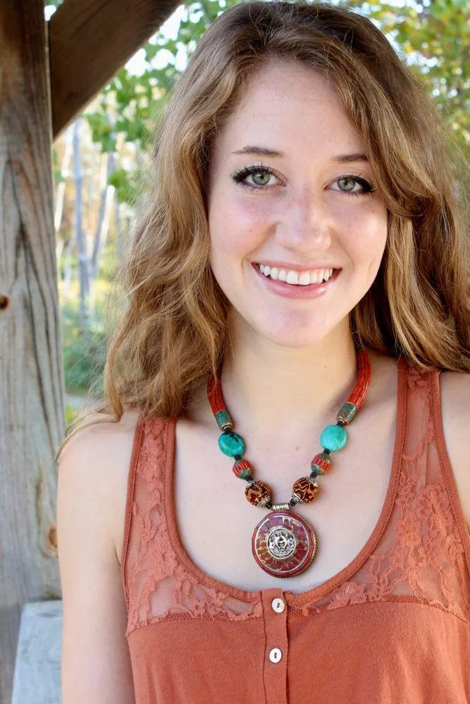 One of a Kind Vintage Tibetan Necklace