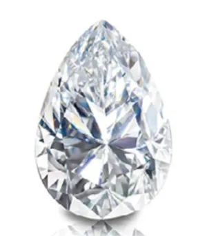 Pear Shape Colorless Moissanite