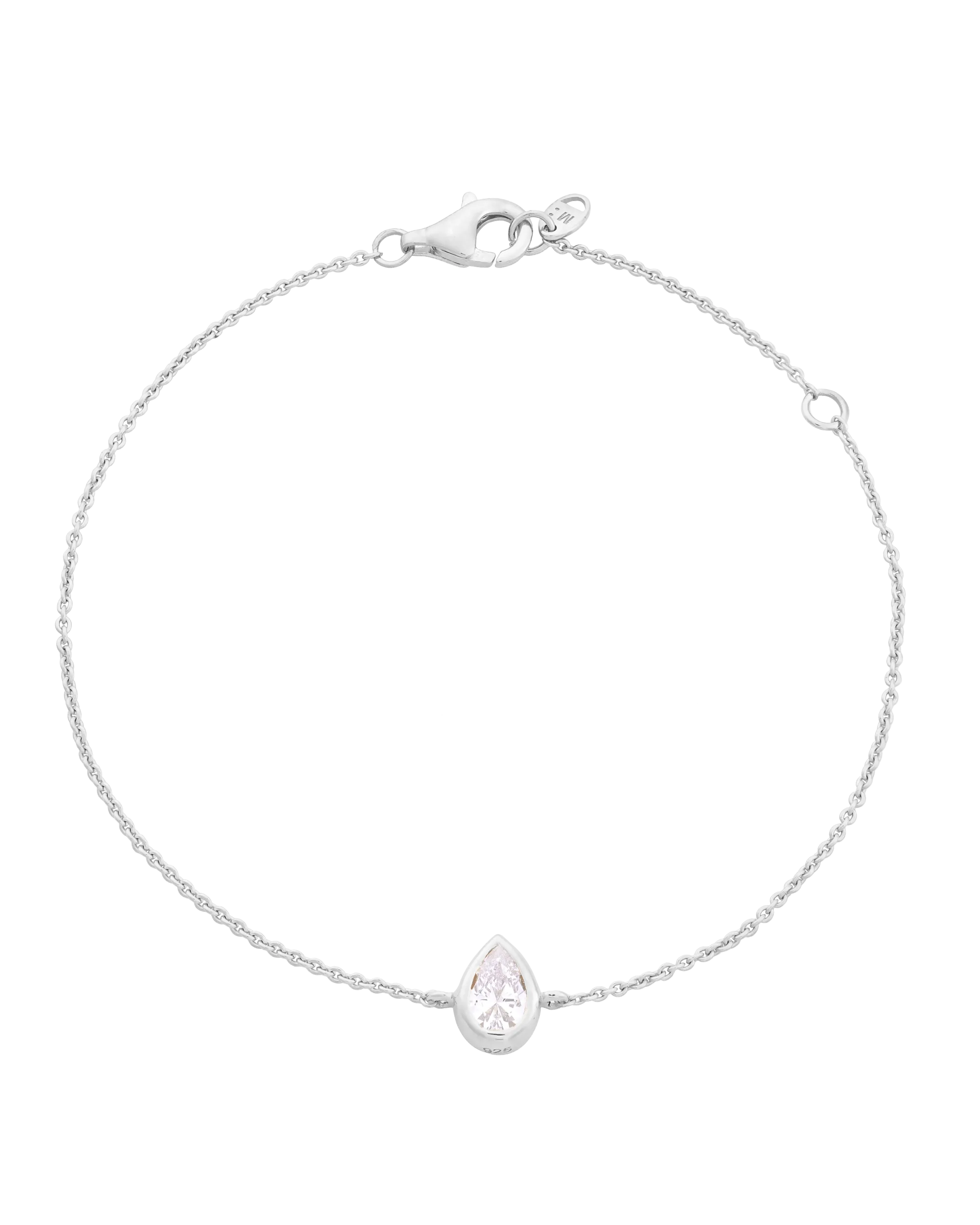 Pear Solitaire Diamond Bracelet - 14K Rose Gold