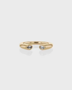 Pear Suspense Duo Ring