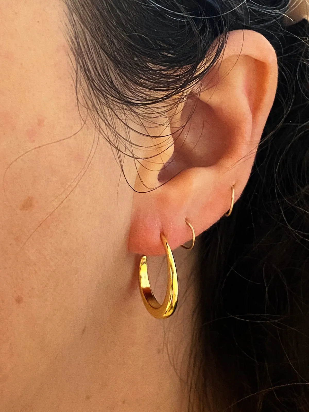 Pull Through Circle Earrings