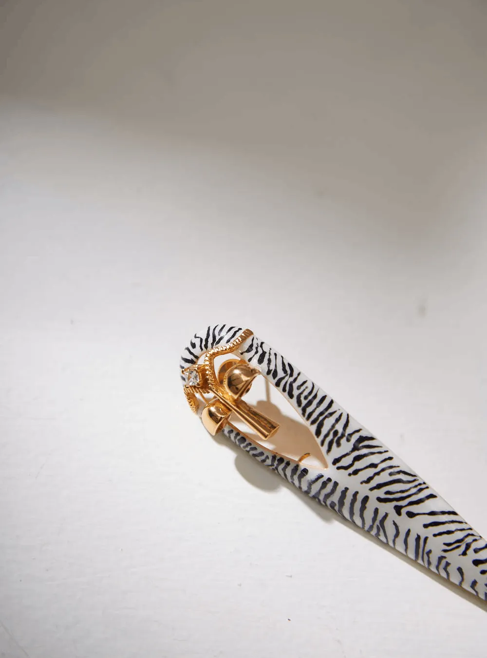 Rakul Preet Singh Wearing Gavi Spicule Earring In Zebra Enamel Finish