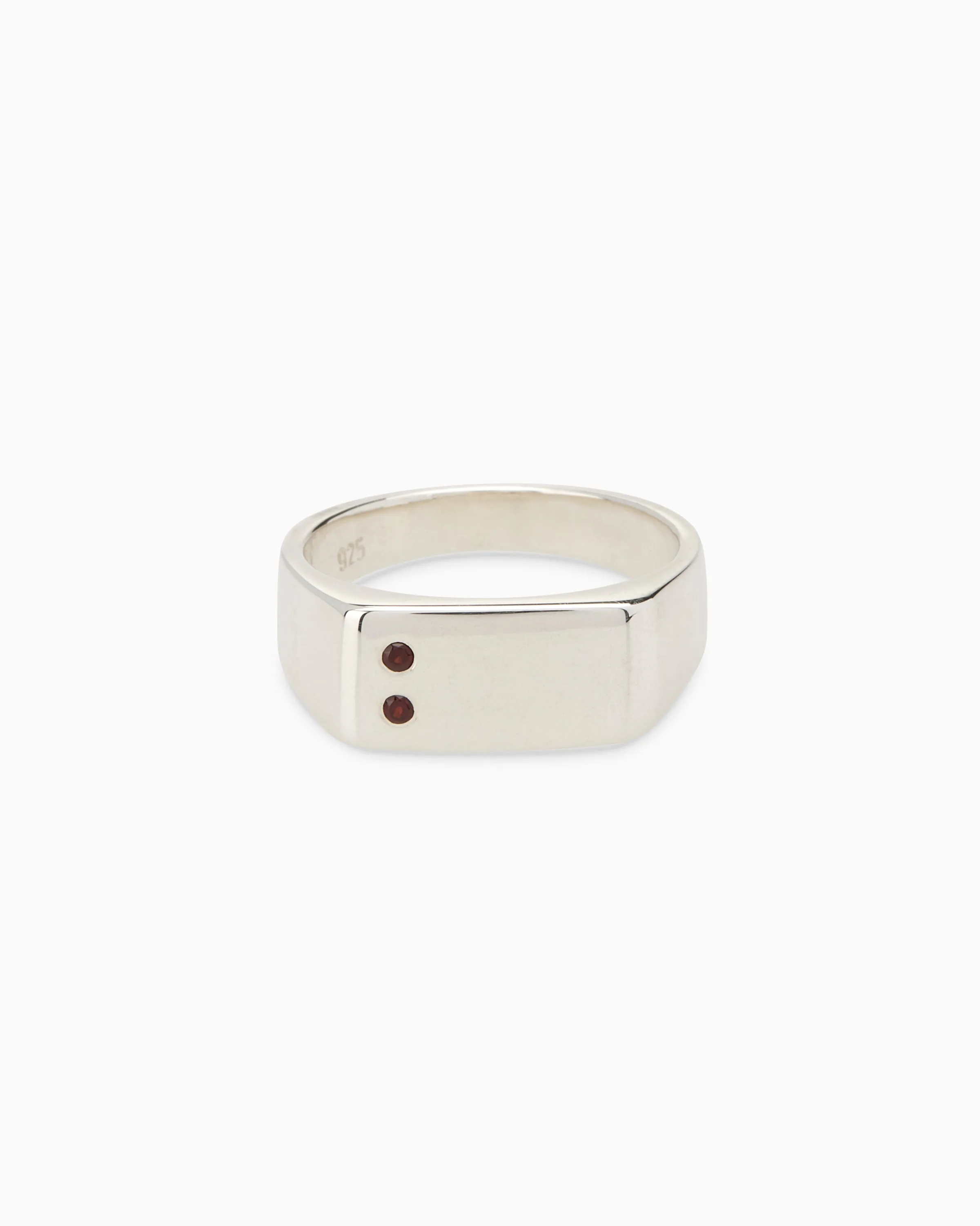 Rectangle Stone Signet Ring | Silver