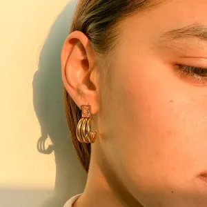 Rectangular Triple Earrings