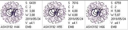 Regal Curls Monogram Letters H