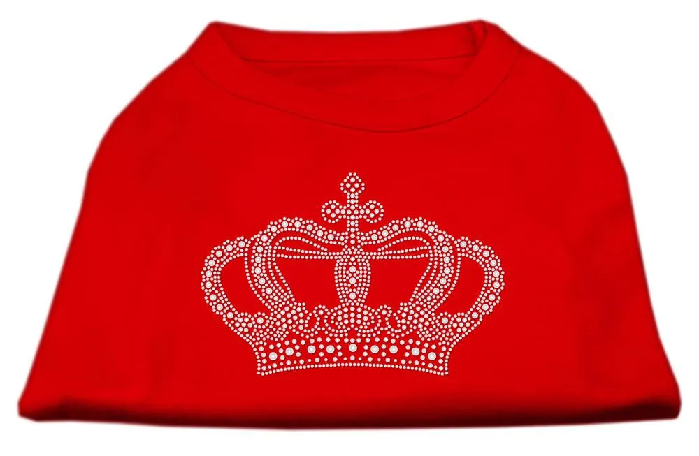 Rhinestone Crown Shirts Red XL (16