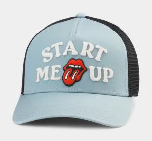 Rolling Stones Start Me Up Snapback Mens Hat (Blue/Black)