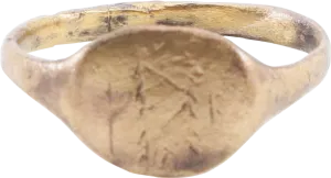 ROMAN SIGNET RING, 2ND-5TH CENTURY AD, SIZE 7 ¾