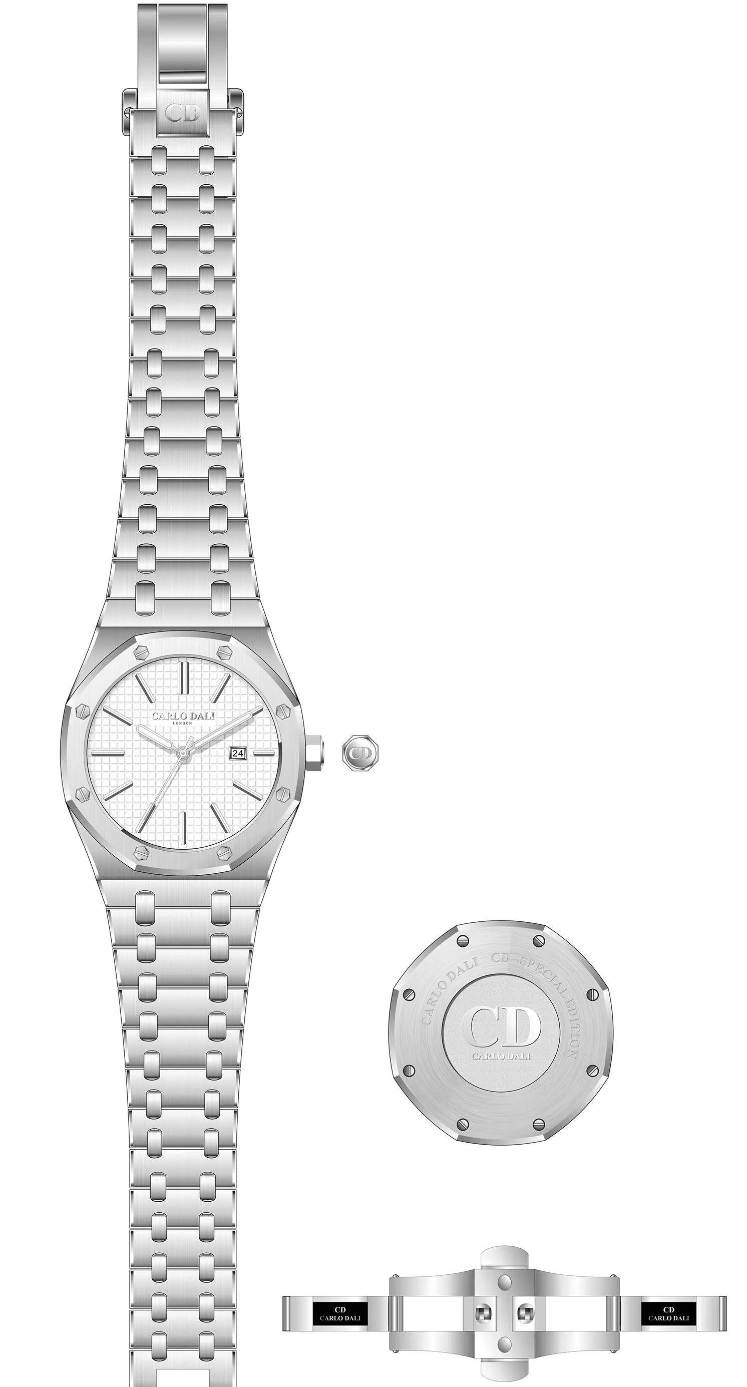 Royal Geometric White watch