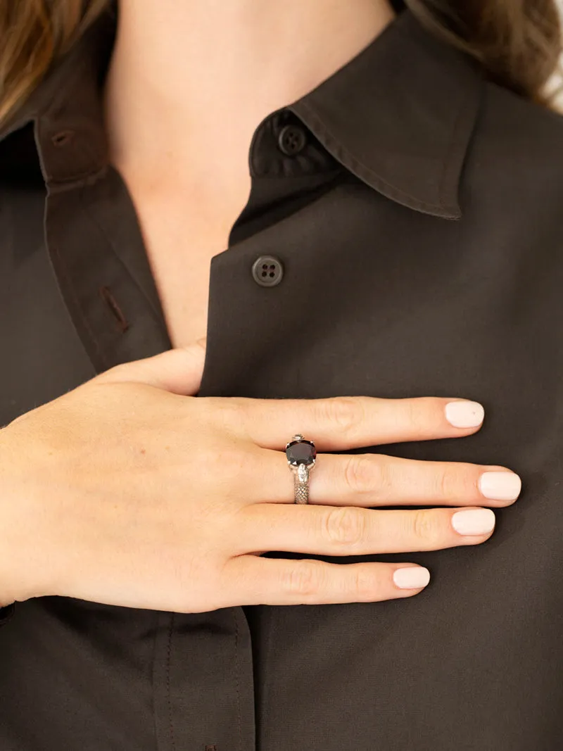 Serpent Cocktail Ring | Silver (all stones)