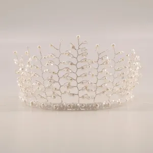 Sienna Likes To Party Girls Love And Faith Freshwater Pearl Crown Headband.