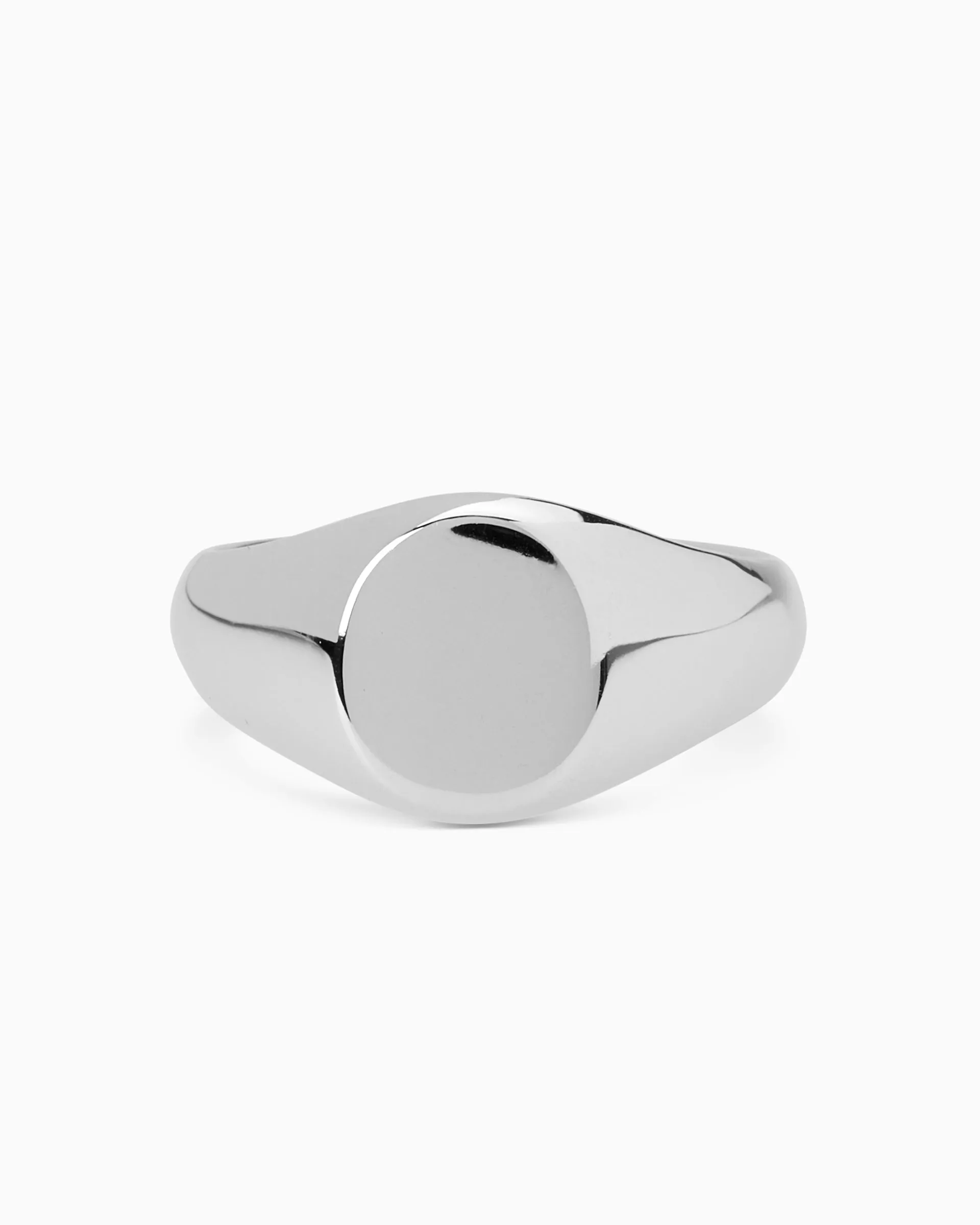 Signature Petite Signet Ring | White Gold