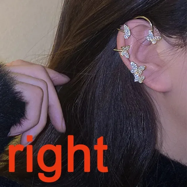 Silver Gold Plated Butterfly Ear Clip