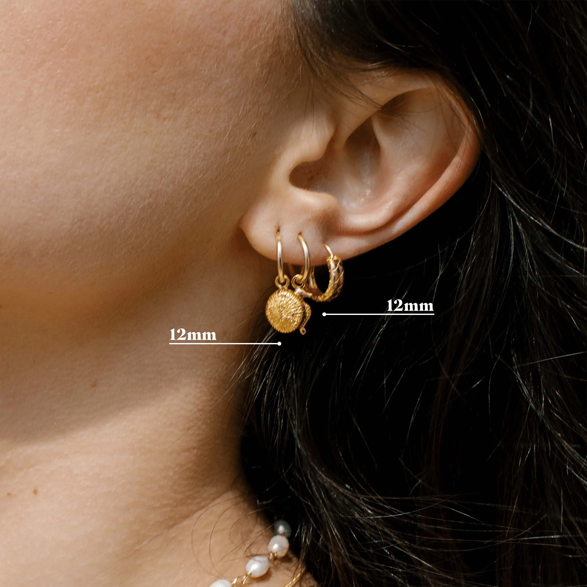 Sunshine Coral pendant earring gold filled